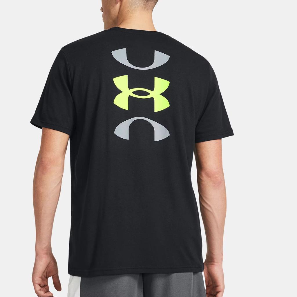 Under Armour Letter Logo Print Quick-Dry Round Neck Short Sleeve T-Shirt Men Tops Black 1382850-001