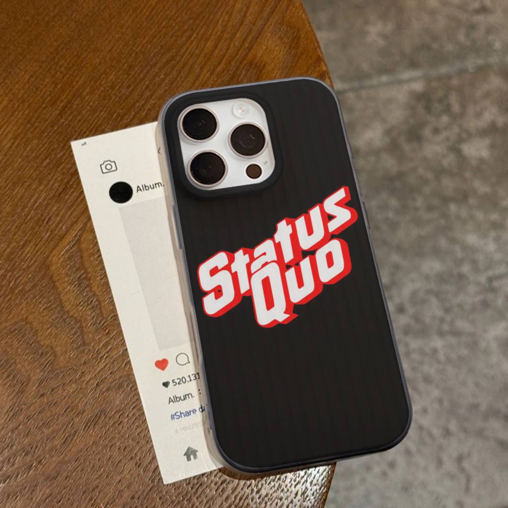 

S-STATUS QUO Phone Case For IPhone 17 16 15 11 12 13 14 Pro Max Soft Corrugated Silicone Cover Case iPhone 15