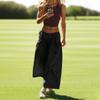 Women's Loose Wide Leg Track Pants Step By Step Pants Summer Wide Leg Casual Pant With Big Ruched Pockets