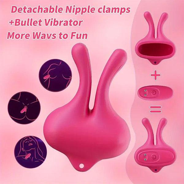 Nipple Vibrator 10 Vibration Patterns for Female Nipple Clip Sexual Pleasure Silicone Lightweight Invisible Nipple Toys Adult Sex Toys