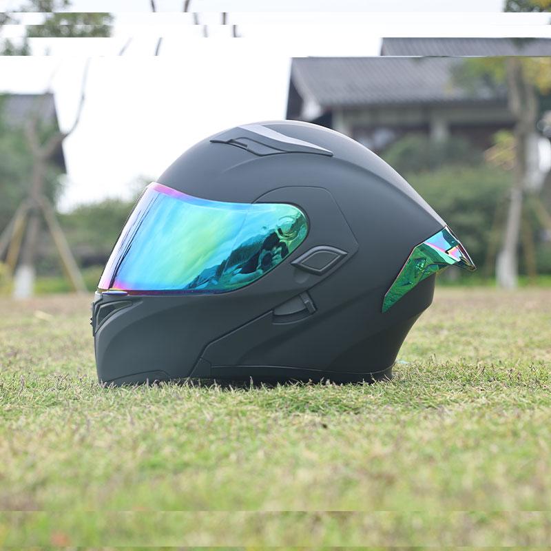 ORZ-Premium ABS Modular Motorcycle Helmet, Dual Internal & External Visor, Breathable Anti Impact Protective Gear for Riders