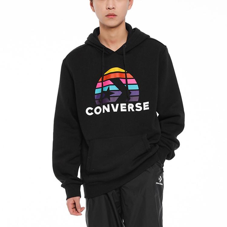 Men's Converse Planet Set Po Athleisure Casual Sports Printing Knit Black 10018993-A01