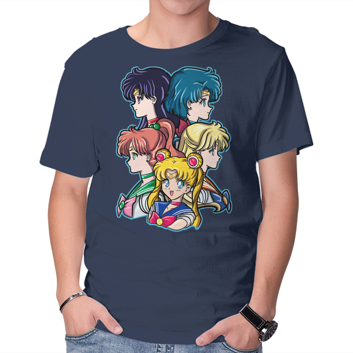 Unisex Crew Neck T-Shirt My Team My Squad Graphic Short Sleeve Casual Tee XXXXL