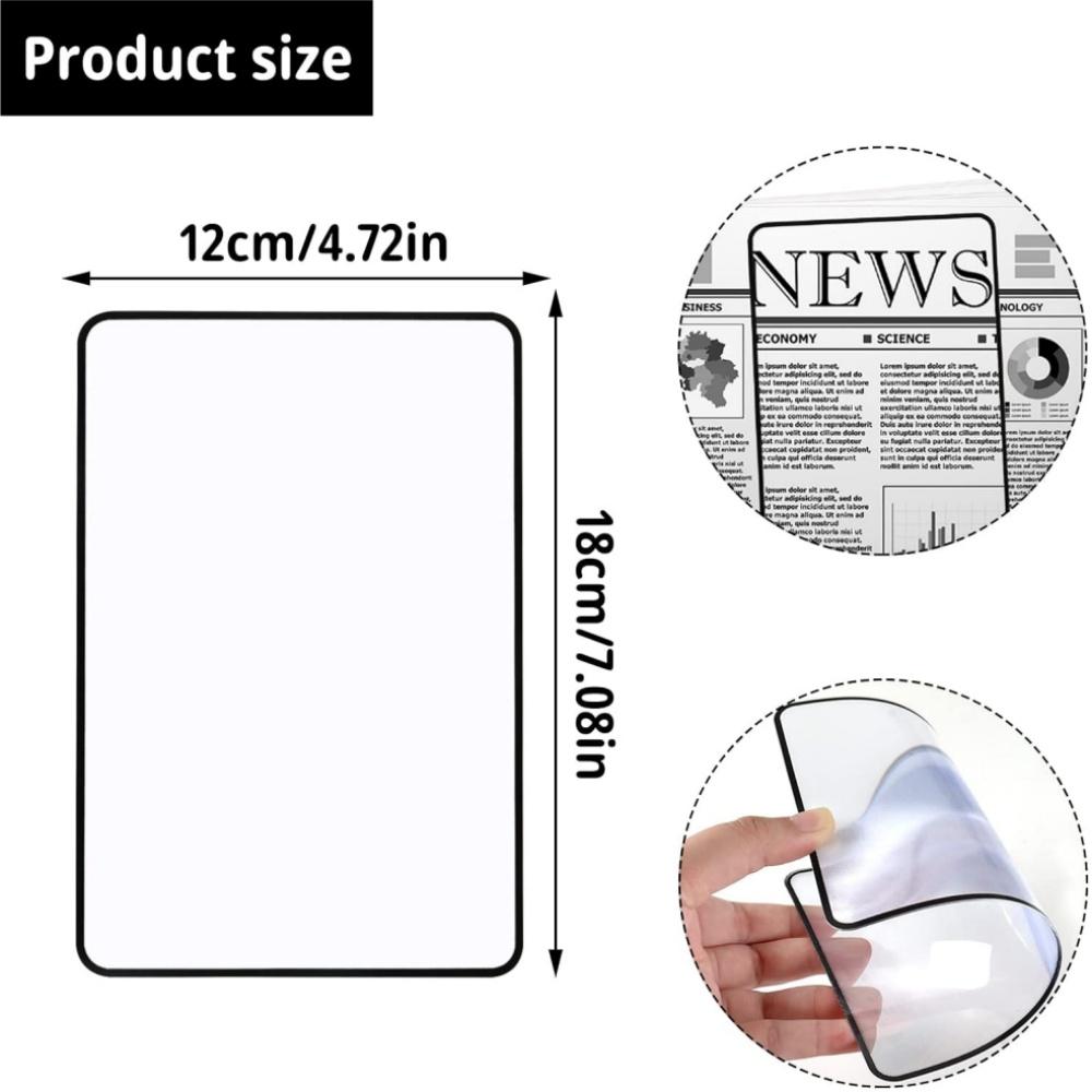 4Pcs Full Page Large Sheet Magnifier Magnifying Glass Reading Aid Glass Page Magnifying Lens Reading Magnifier