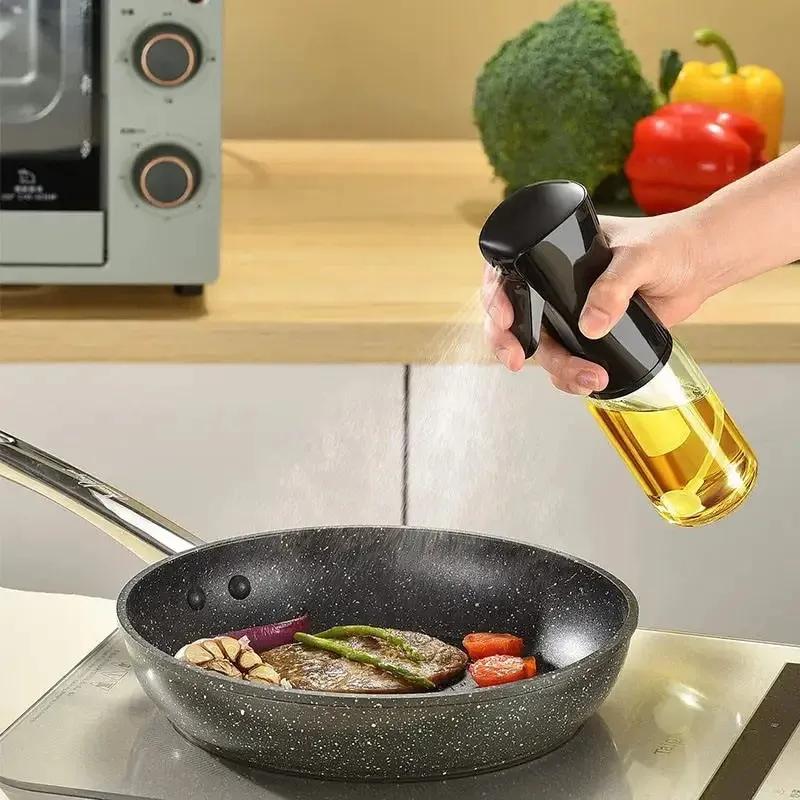High Value Oil Spray Bottle Kitchen Press Type Oil Spray Bottle BBQ Oil Vinegar Soy Sauce Pot Seasoning Bottle