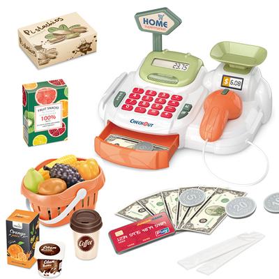 Children'S Checkout Page Play House Toys, Intelligent Simulation Supermarket With Shopping Basket Cash Register Combination Set