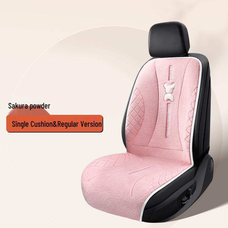 SF Rabbit Plush Heating Pad Car Seat Cushion - Bear Cartoon Winter Warmth Interior Supplies