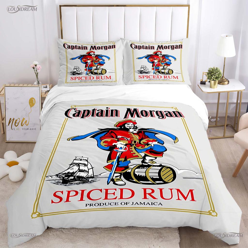 Captain morgan Casal Ganzjahres Bettbezug Bettdecke Bettwäsche Sets Weiche Steppdeckenbezug und Kissenbezüge Junge Einzel-/Doppel-/Queen-/King-Size