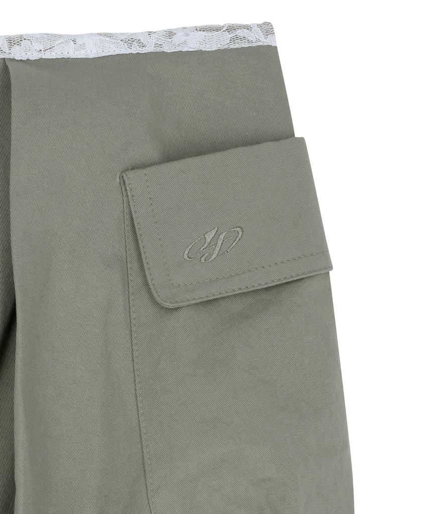 Podeowedeo Pocket Balloon Mini Skirt (Khaki)