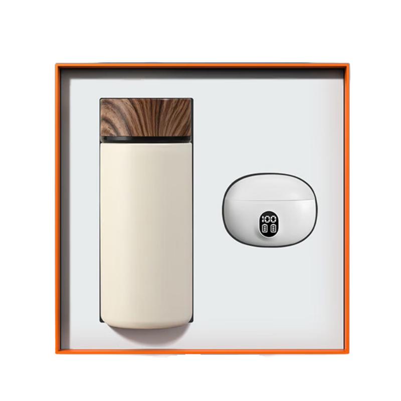 Zhimei Global Premium Gift Set: Insulated Mug & Bluetooth Earbuds