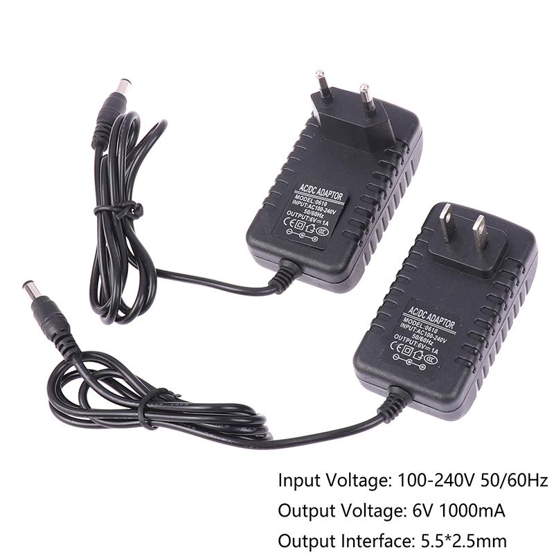Ac 100-240V To Dc 6V 1A Adapter Power Supply Charger For Blood Pressure Monitor Sphygmomanometer Tonometer