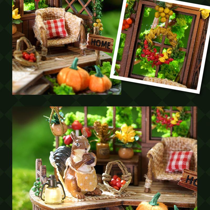 Dream Bottle Model Kit DIY Mini Doll House Handmade 3D Puzzle Assembly Toy Home Creative Room Bedroom Decoration with Furniture