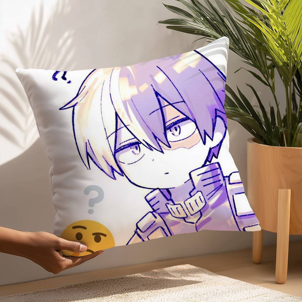 Kawaii Shoto Todoroki Chibi Pillow Case Plush Fabric Soft  Pillowcase Double Sided Print Cushion Cover Household Gifts
