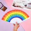 Club Gay Pride EDM Vintage Chinese Fan Hand Fan Rainbow Folding Fan LGBT