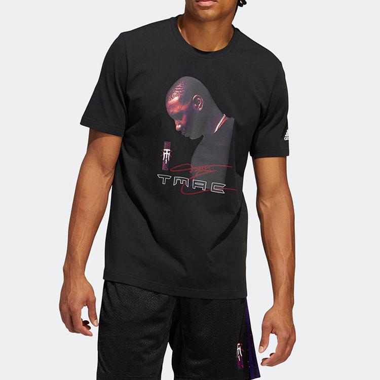 Adidas Character Print Casual Sports Short Sleeve T-Shirt Men Tops Black HS8515