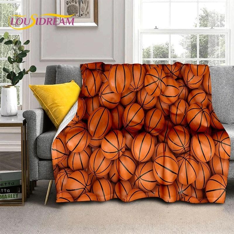 Lastest Basketball Court Frame Soft Blankets,Keep Warm Throw Blanket Comfortable Blanket for Picnic Beds Sofa Home Bedroom gift