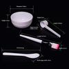 4Pcs Diy Facemask Mixing Tool Kit Facial Mask Bowl Stick Spatula Silicone Soft Face Brushes Spoons
