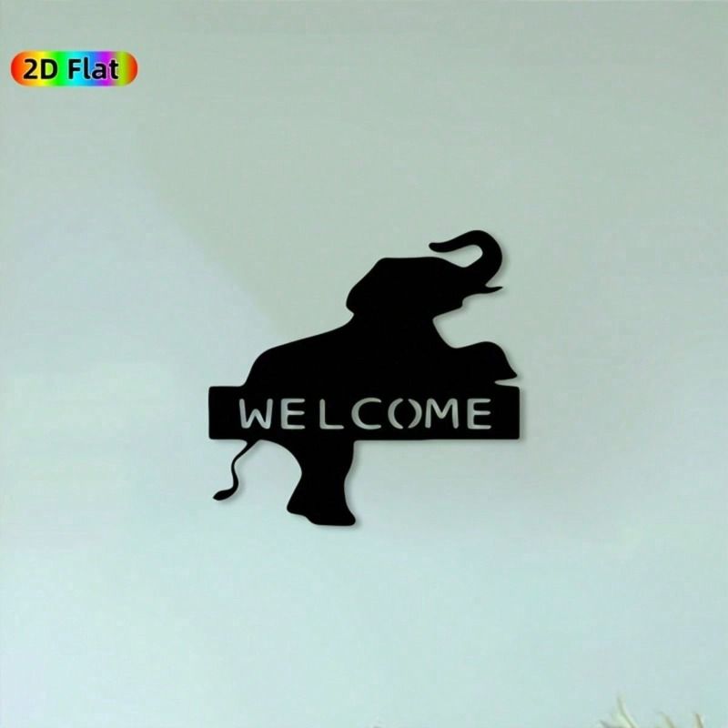 Metal Penguin Wall Art Geometric Vintage Decor Living Room