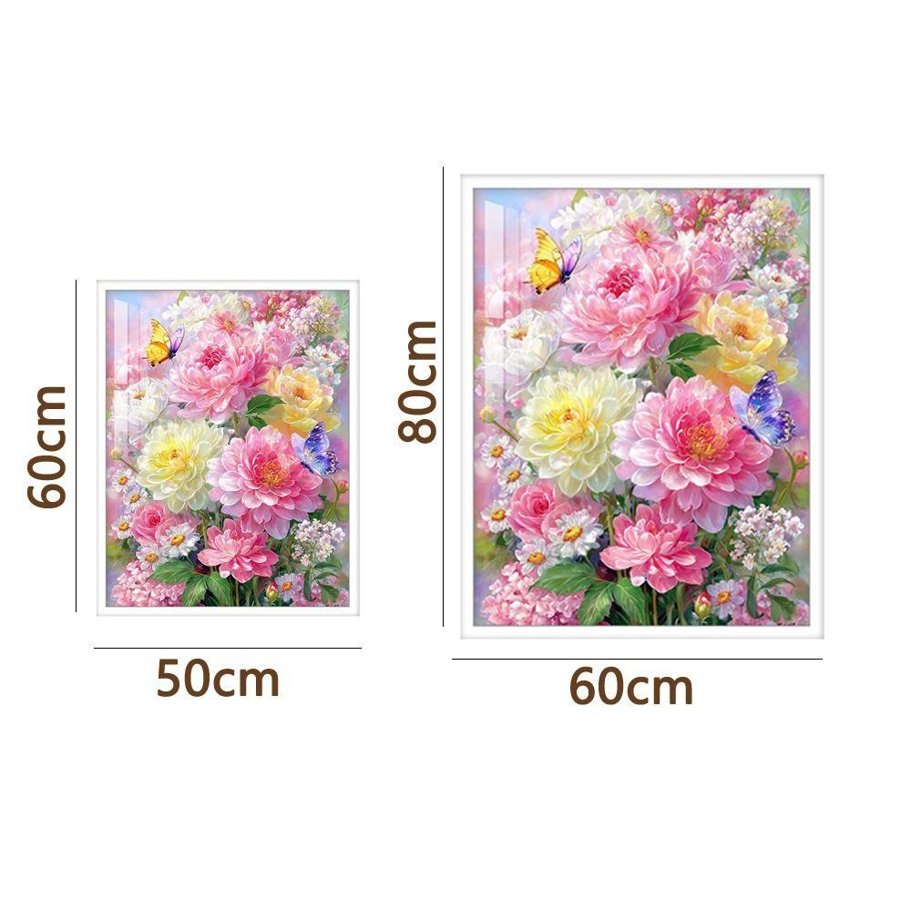 Colorful Floral Pattern DIY Cross Stitch Set  for Living Room Bedroom Wall Decor
