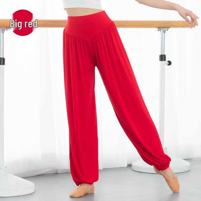 

Женские мягкие модальные брюки-фонарики для йоги больших размеров с зауженными штанинами S красный