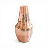 Set of 1 Pure Copper Printed Drinkware with Ayurvedic Health Benefits, Inbuilt Glass, Bedroom Water Bottle for Storage Purpose 1300 Ml