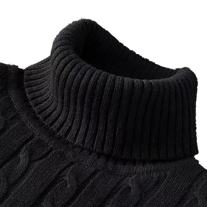 AI Supermarket Slim fit gebreide coltrui voor heren - herfst/wintercollectie 2023 XXL 60-70KG zwart