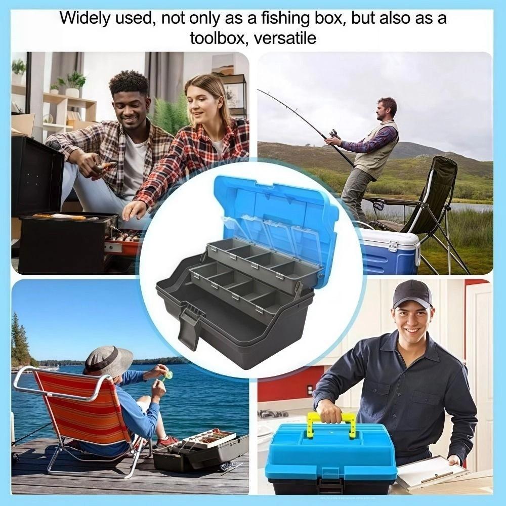3 Layers Fishing Accessories Box Portable Hardware Storage Box  For Fishing Gear Storage