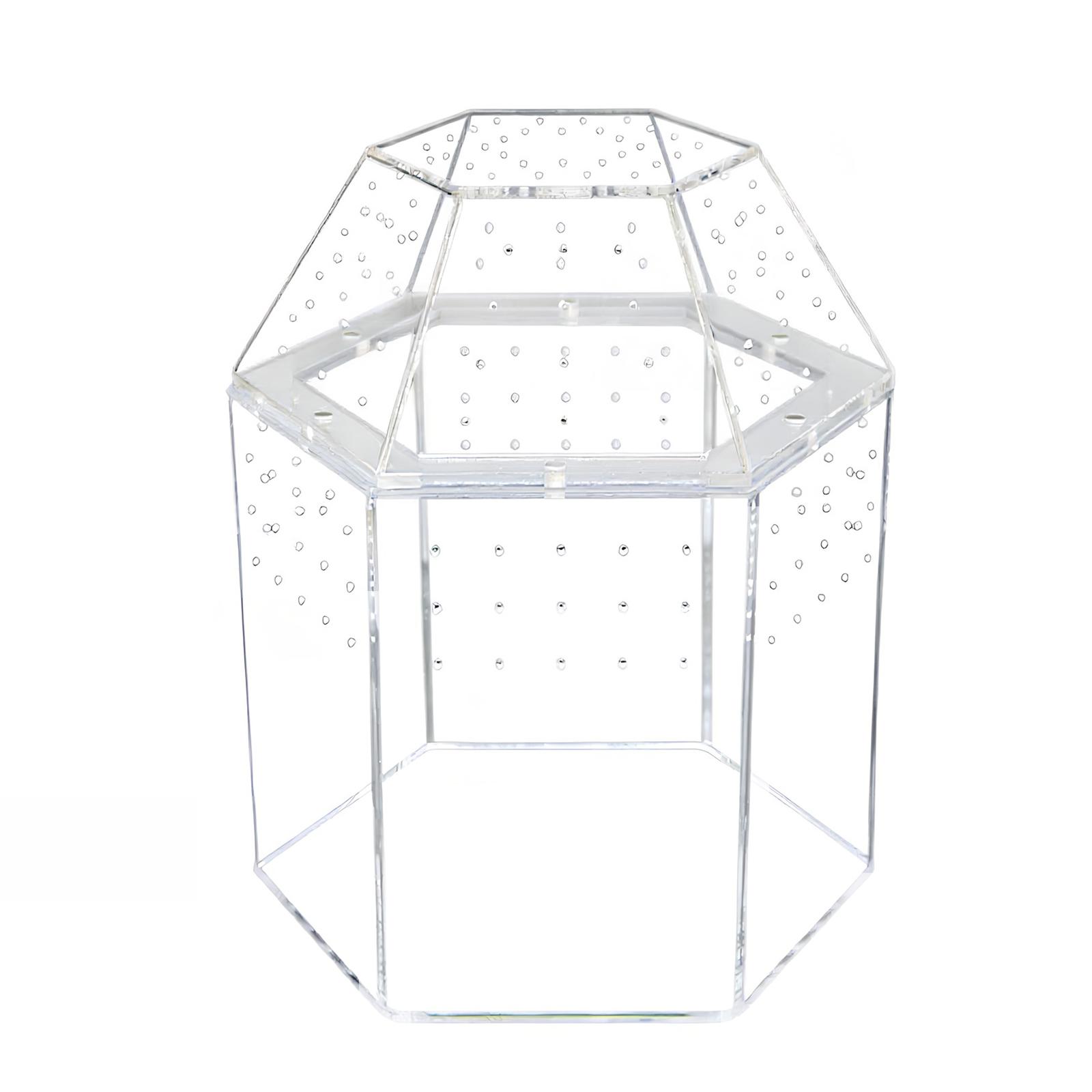 

Terrarium Habitat Acrylic Tortoise Enclosure Full Transparency All-Side Ventilation for Spiders Tarantulas Snail Lizard Reptiles