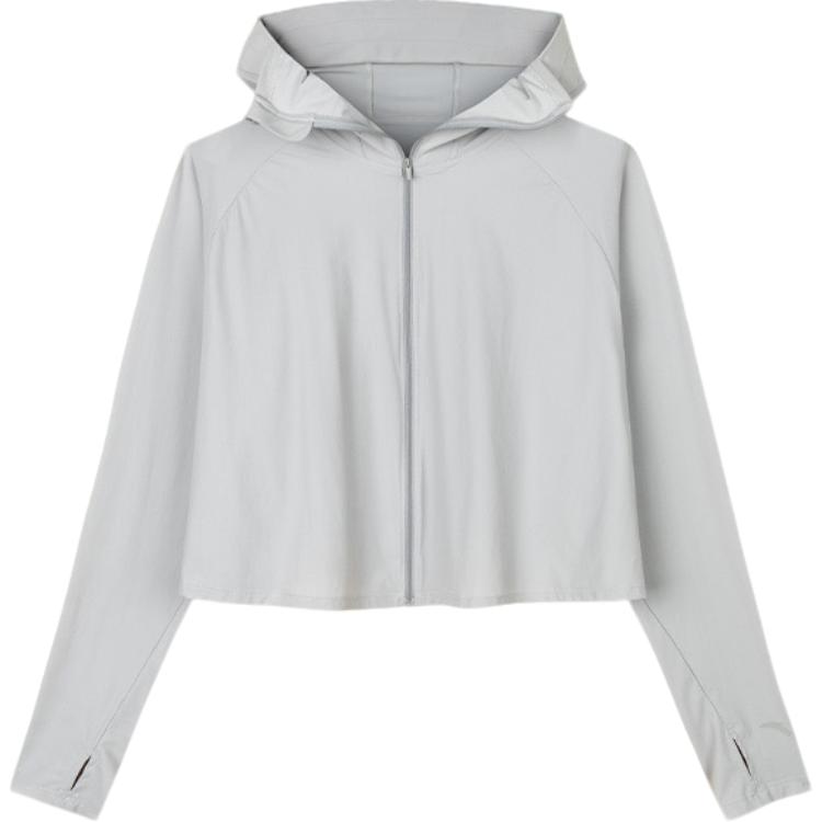 

Anta Супер удобная повседневная однотонная дышащая простая куртка с капюшоном на молнии женские куртки серые 162437724U-2 L