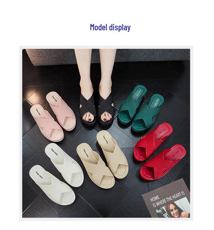 Women's Outdoor Non-Slip Wedge Heel Summer Sandals with Thick Sole