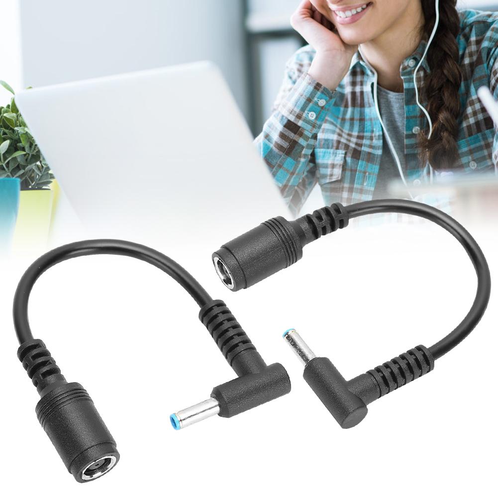 2Pcs Power Adapter Converter Cable 7.4x5.0mm Female To 4.5x3.0mm Male Bent Tip with Pin for HP Ultrabook
