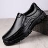 Four Season New Anti Slip Oil Resistant Plus Size Business Casual Men's Work Leather Shoes Fashion Comfort Soft Soled