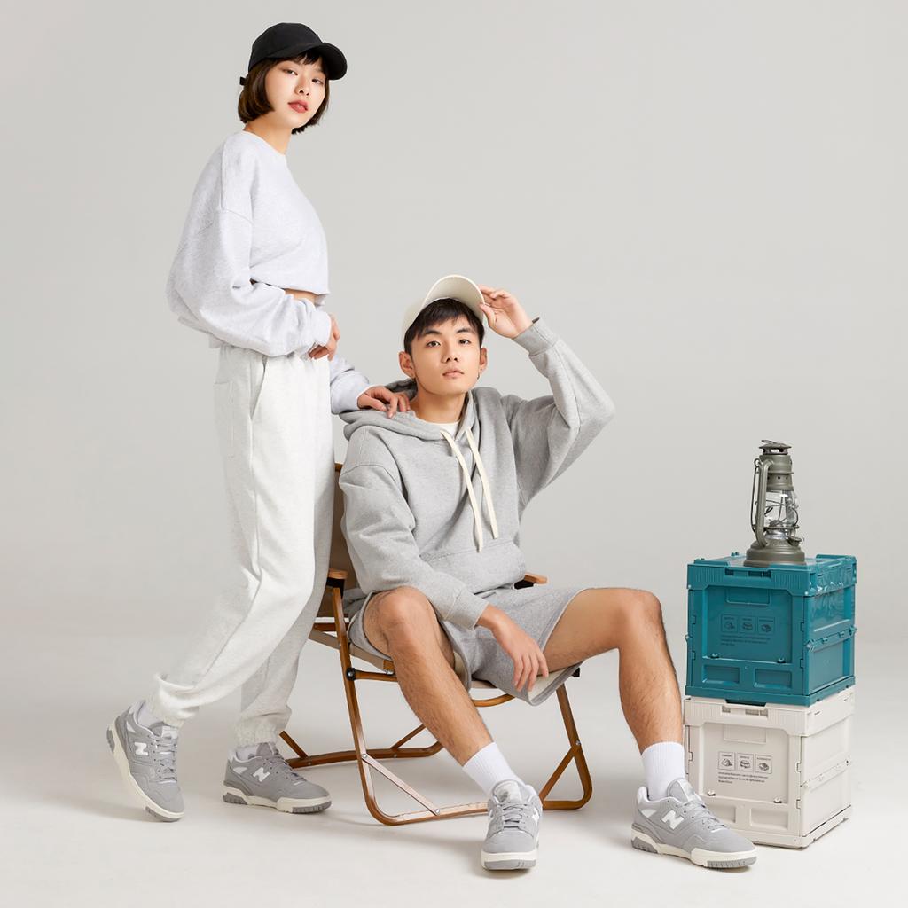 New Balance 550 Suede Pack - Concrete Unisex Sneakers Grey White Sea-Salt BB550VNB