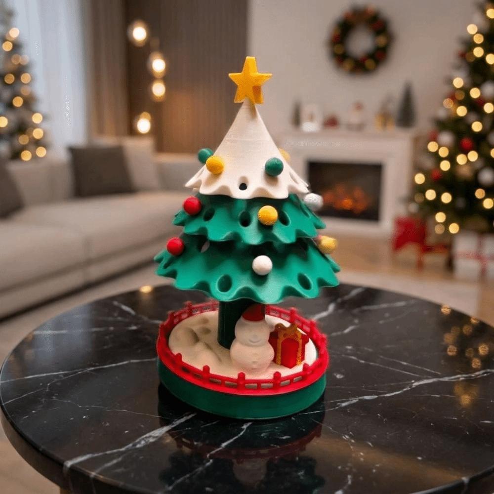 3D Printed 3D Printed Dancing Christmas Tree Detachable Christmas Tree Stress Relief Toy Bedroom