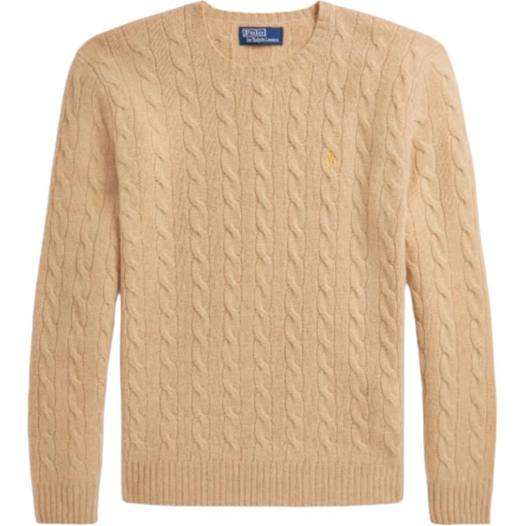 

Свитер мужской Polo Ralph Lauren однотонный с вышитым логотипом, с круглым вырезом, коричневый MNPOSWE16822121-BROWN L