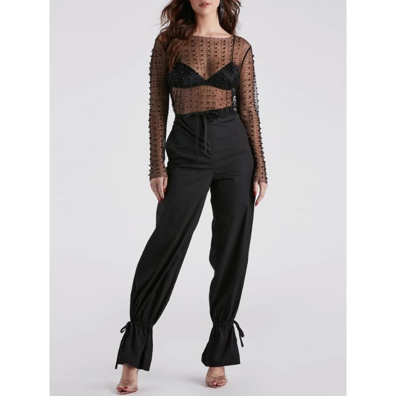 Women's Summer Mesh Rhinestone Sexy Top
