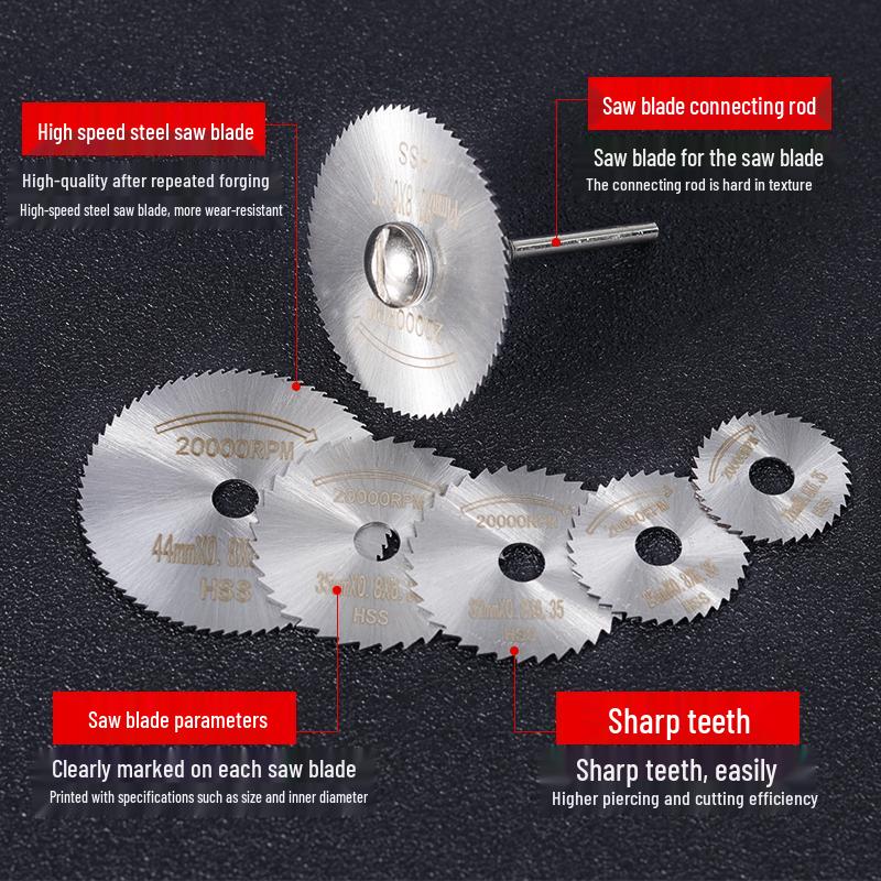 Small HSS Circular Saw Blade for Mini Electric Drill/Grinder - High-Speed Steel for Woodworking and Metal Cutting