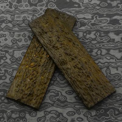 1Pair Knife Handle Patch Material DIY Cutter Grip No-slip POM Resin Deer Antler Shank Scale Slabs Blanks