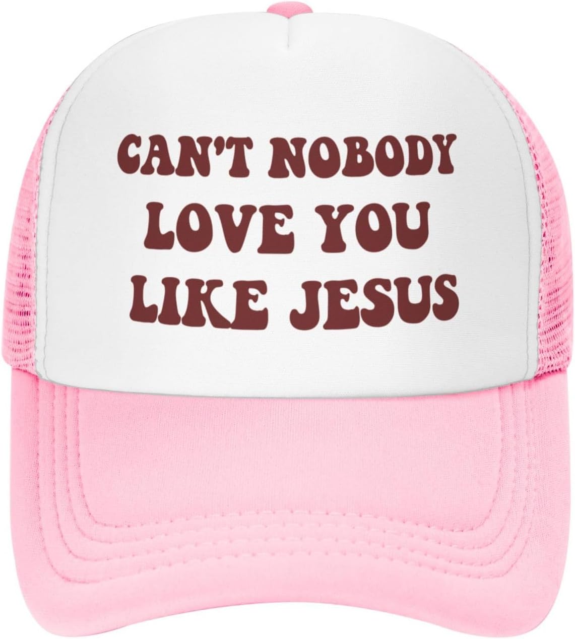 

Desire to Retire Pink White Trucker Hat Mesh Breathable Casual Baseball Cap for Adults One Size