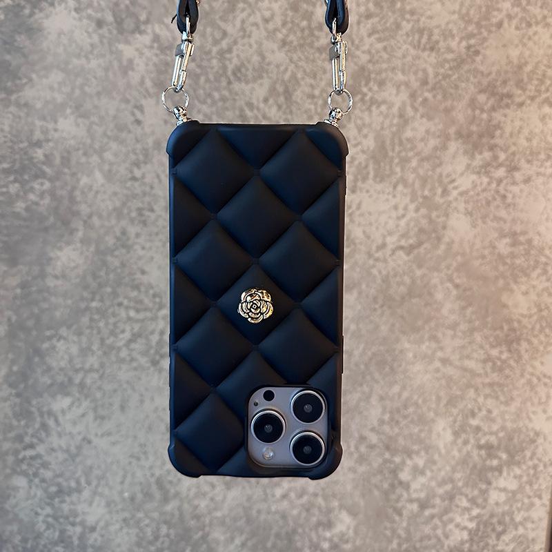 

Autumn and Winter Retro Diamond Applicable Apple 15PM Mobile Phone Case Iphone14promax New 13 Portable Strap 16 Shell iPhone 12promax