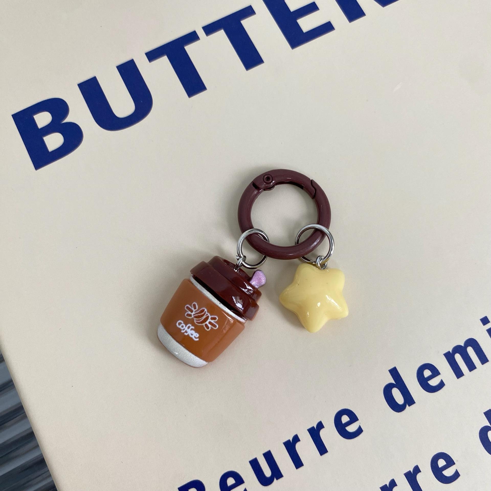 

Милый брелок-звезда для кофейни, сладкая девочка, кулон в виде сердца, звезда, мультяшный кулон для сумки, аксессуары для девушки