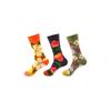 Flower Print Crew Socks Men Women Breathable Cotton Sweat-Absorbent Casual Trendy