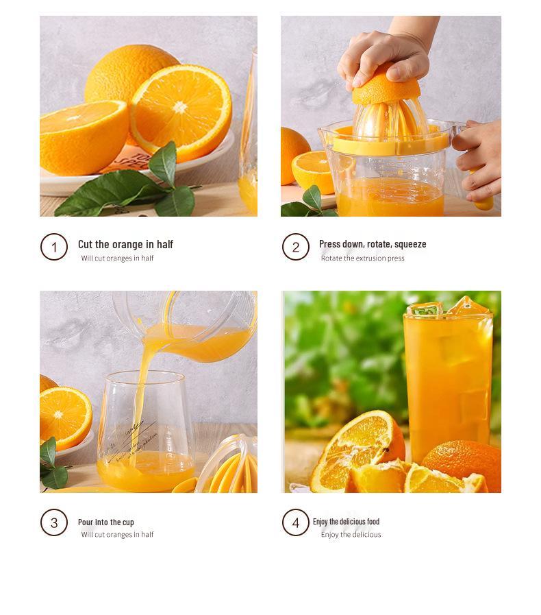 4-in-1 Multi-Functional Manual Citrus Juicer: Orange & Lemon Press Gadget for Kitchen