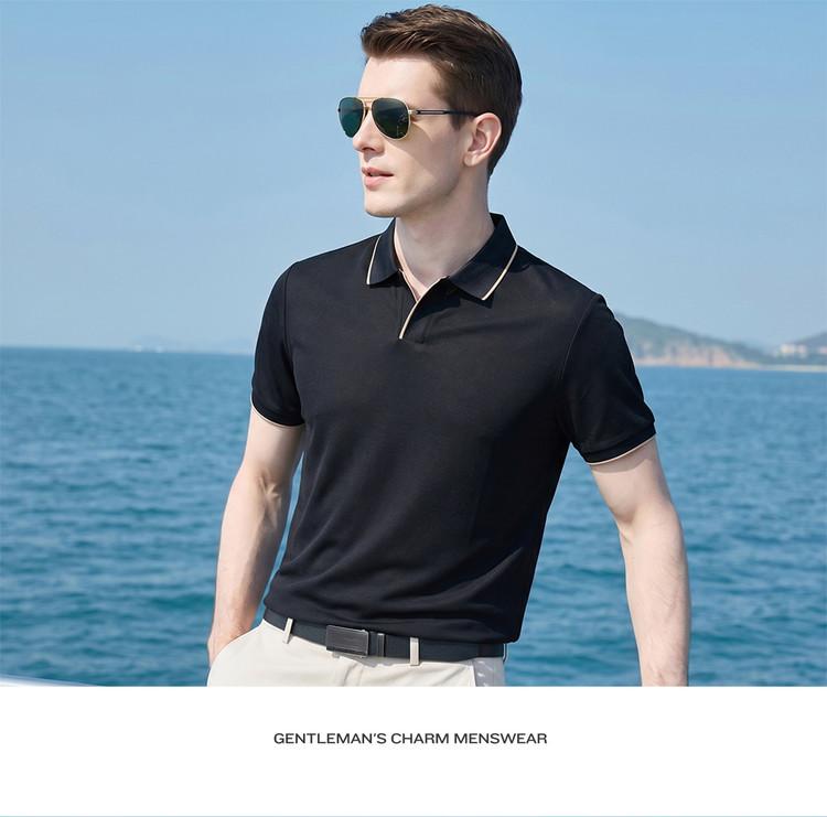 Summer Casual Collar T-Shirt Men's Simple Versatile Short-Sleeved Polo Shirt