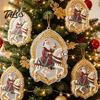 Holiday Hanging Decorations Santa Riding Horse Christmas Ornament, Acrylic Pendant with String, Festive Party Supplies Tree Decor for Living