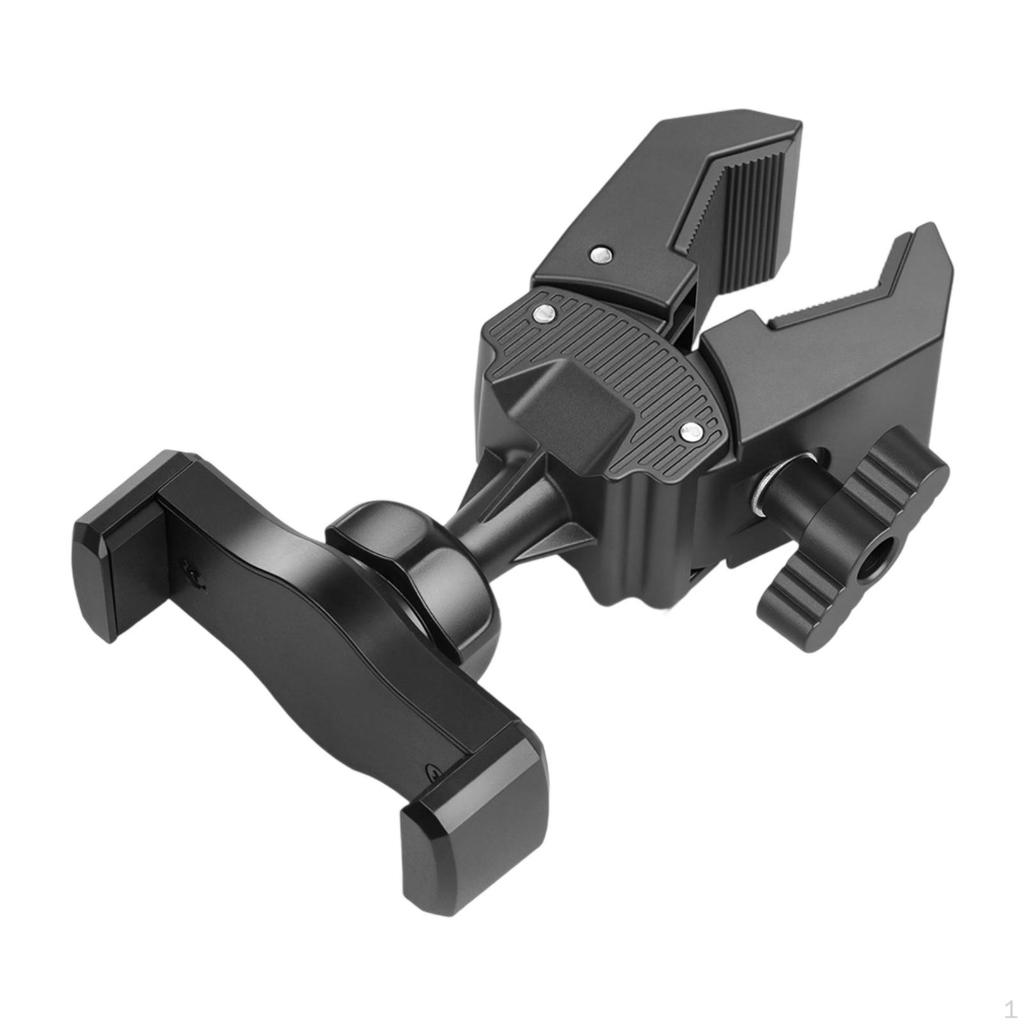 Phone Holder Bracket,Lightweight Portable Sturdy Tripod Mount Smartphone Clamp for Vlog