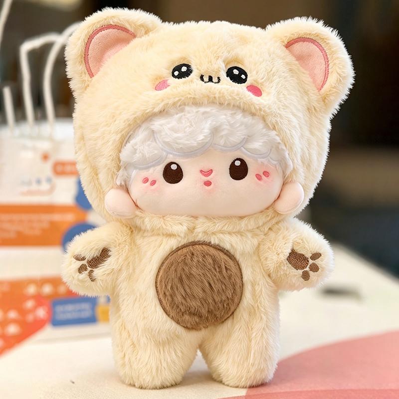 Nieuwe 30cm Kawaii Katoenen Pop Zacht Knuffeldier Aankleed Pluche Speelgoed Met Afneembare Kleding Schattige Anime Stijl Pop Voor Meisjes Verjaardagscadeau 30cm