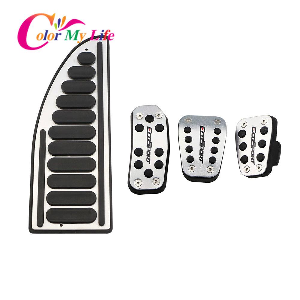 Color My Life Car Pedals for Ford Ecosport 2012 2013 2014 2015 2016 2017 Accelerator Pad Covers Pads MT AT
