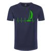 Sailing T Shirt SAILING IN A HEARTBEAT TShirt Summer Graphic Tee Shirt Cute 100 Cotton Short Sleeve Mens Tshirt