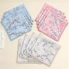 1PC Women Hankies Printing Flowers Hanky Florals Absorbent Cotton Handkerchief